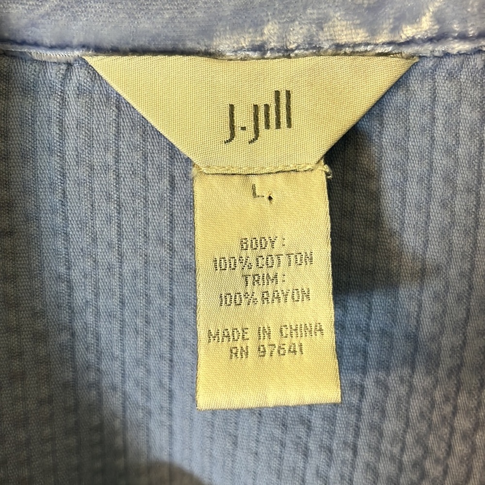 J Jill Blue Corduroy Button-Up Shirt - Picture 2 of 6